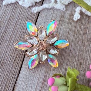 Iridescent Flower Brooch